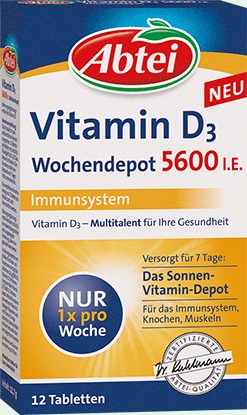 Abtei Vitamin D3 Wochendepot 5600 I.E.