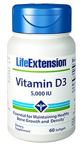 Vitamin D3 5000 IE, Life Extension